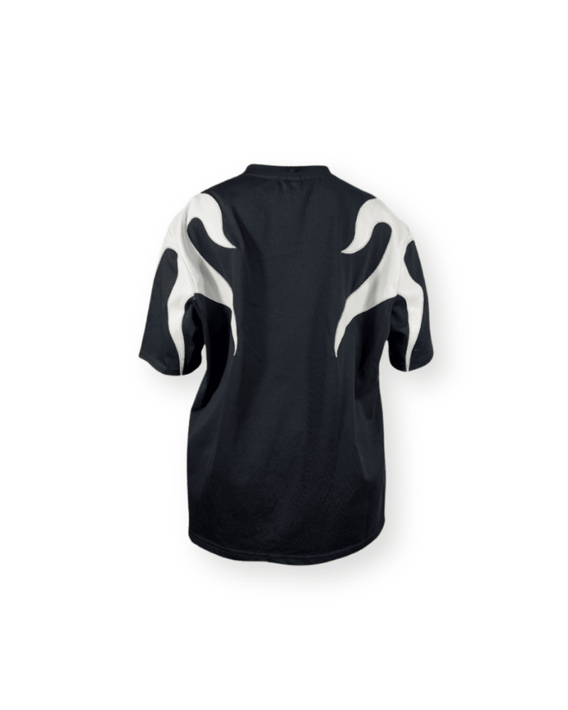 Y2K FLAME LEATHER ACCENT TEE - VAULT